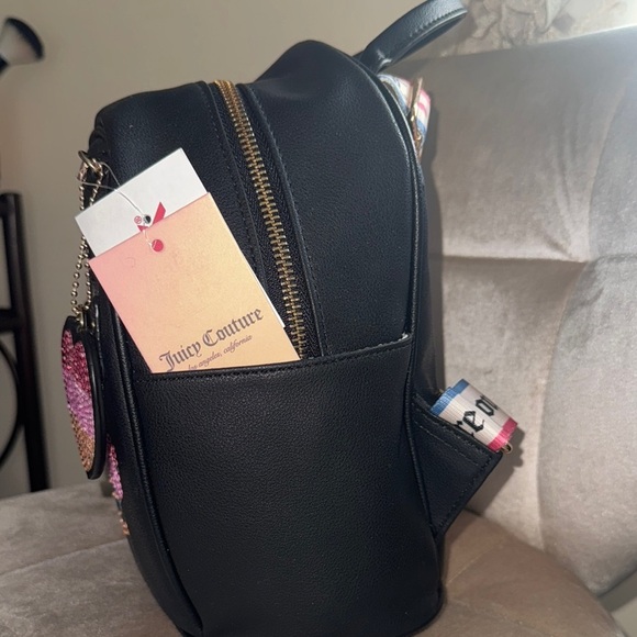 Juicy Couture Black Rhinestone Embellished Backpack main image 4